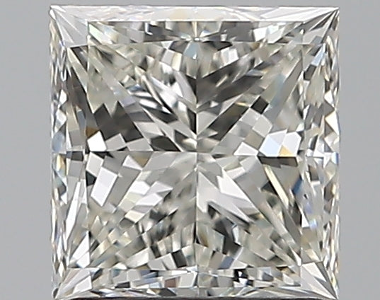 1.51 Carat Princess Natural Diamond with  Cut Diamond in 14KT  view 1
