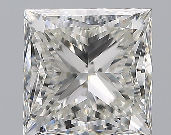 2.01 Carat Princess Natural Diamond with  Cut Diamond in 14KT  view 1

