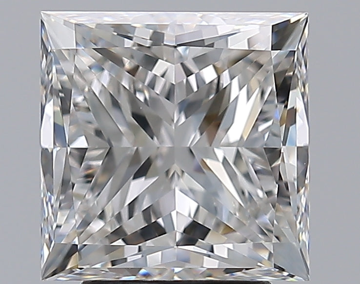 4.02 Carat Princess Natural Diamond with  Cut Diamond in 14KT  view 1
