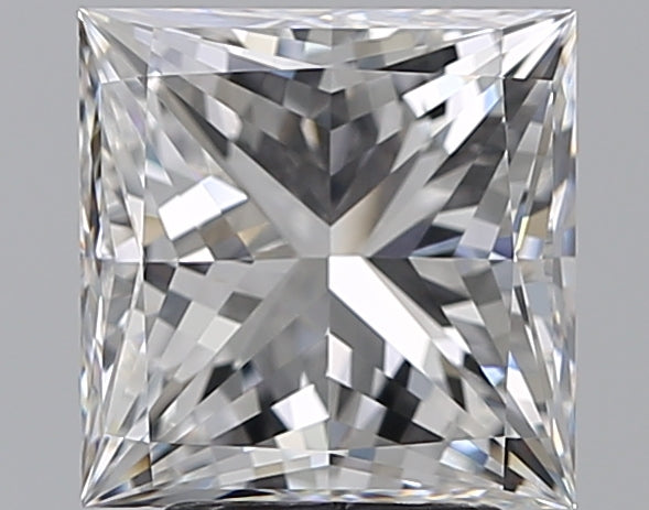 3.32 Carat Princess Natural Diamond with  Cut Diamond in 14KT  view 1
