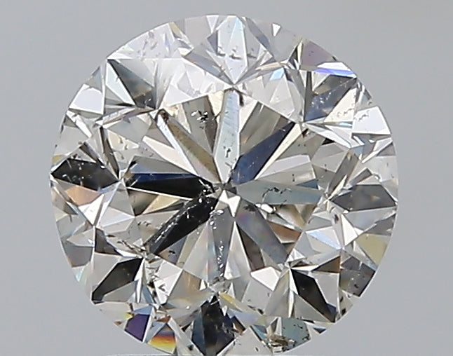 1.9 Carat Round Natural Diamond with  Cut Diamond in 14KT  view 1
