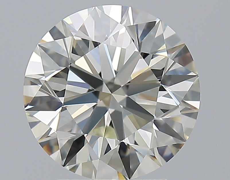 3.2 Carat Round Natural Diamond with  Cut Diamond in 14KT  view 1
