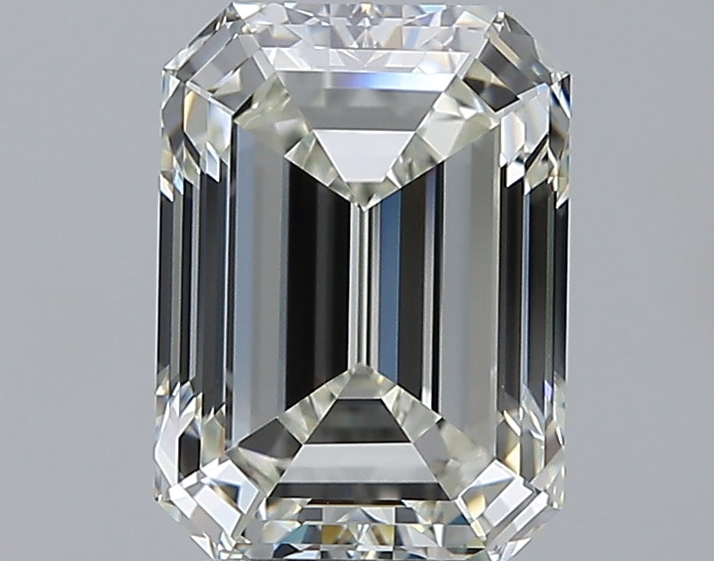 3.01 Carat Emerald Natural Diamond with  Cut Diamond in 14KT  view 1
