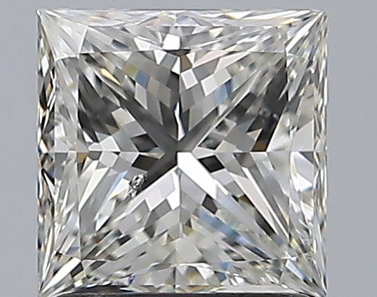 1.51 Carat Princess Natural Diamond with  Cut Diamond in 14KT  view 1
