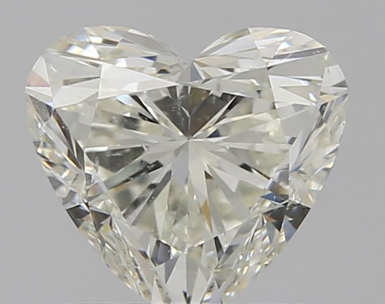 1.0 Carat Heart Natural Diamond with  Cut Diamond in 14KT  view 1
