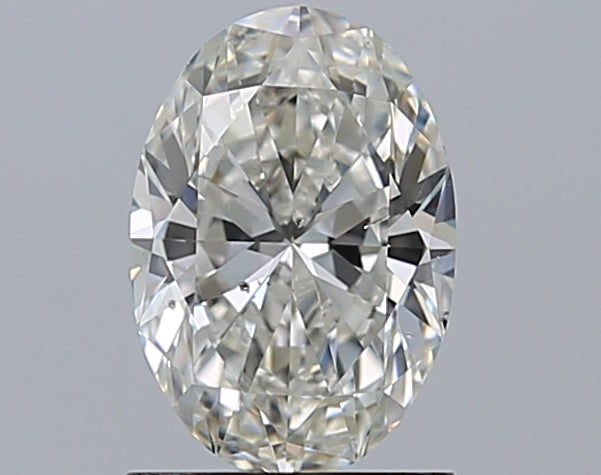 1.2 Carat Oval Natural Diamond with  Cut Diamond in 14KT  view 1
