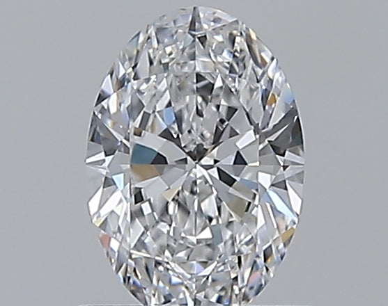 0.6 Carat Oval Natural Diamond with  Cut Diamond in 14KT  view 1
