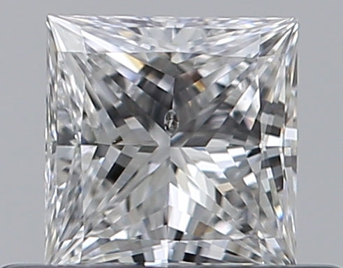 0.35 Carat Princess Natural Diamond with  Cut Diamond in 14KT  view 1
