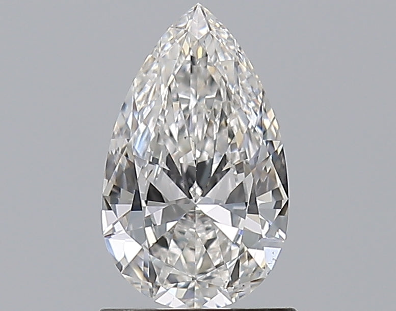 0.96 Carat Pear Natural Diamond with  Cut Diamond in 14KT  view 1
