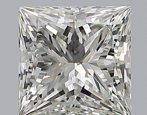 1.01 Carat Princess Natural Diamond with  Cut Diamond in 14KT  view 1
