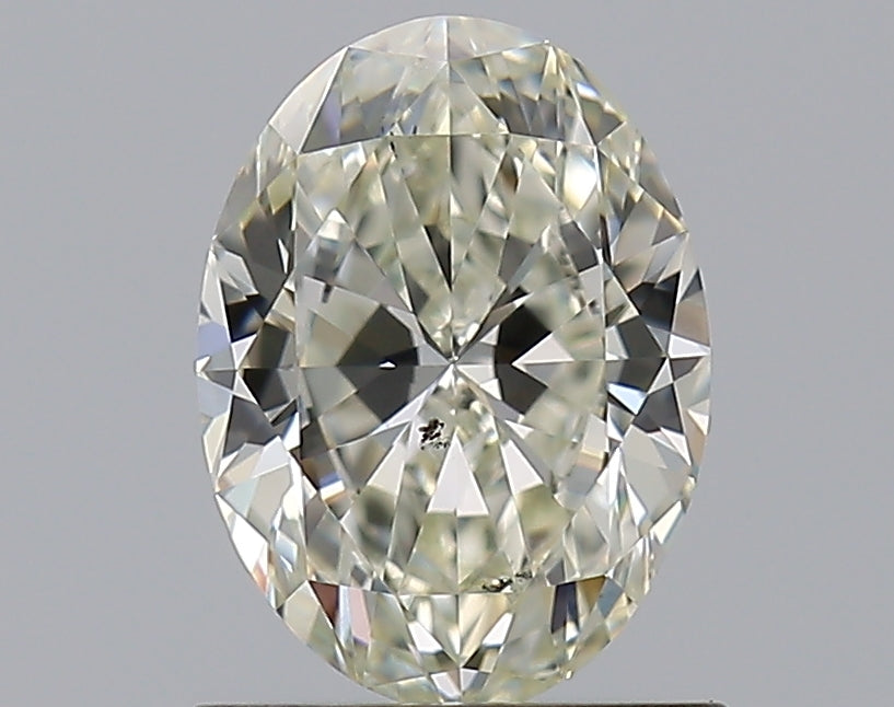 1.0 Carat Oval Natural Diamond with  Cut Diamond in 14KT  view 1
