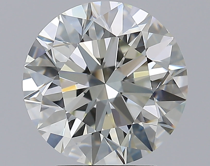 3.51 Carat Round Natural Diamond with  Cut Diamond in 14KT  view 1
