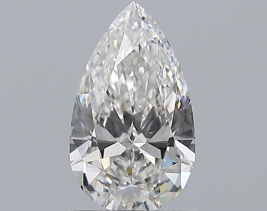 1.06 Carat Pear Natural Diamond with  Cut Diamond in 14KT  view 1
