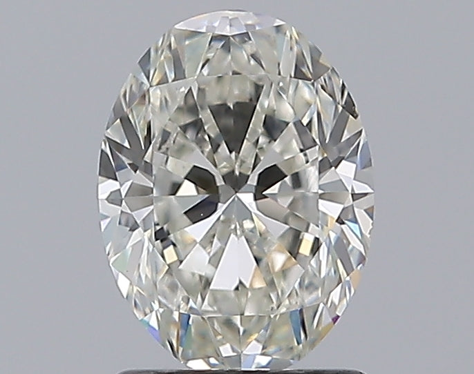 1.29 Carat Oval Natural Diamond with  Cut Diamond in 14KT  view 1
