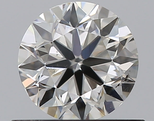 0.59 Carat Round Natural Diamond with  Cut Diamond in 14KT  view 1
