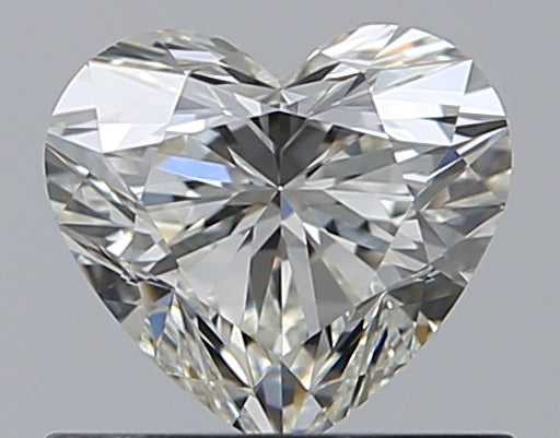 0.65 Carat Heart Natural Diamond with  Cut Diamond in 14KT  view 1
