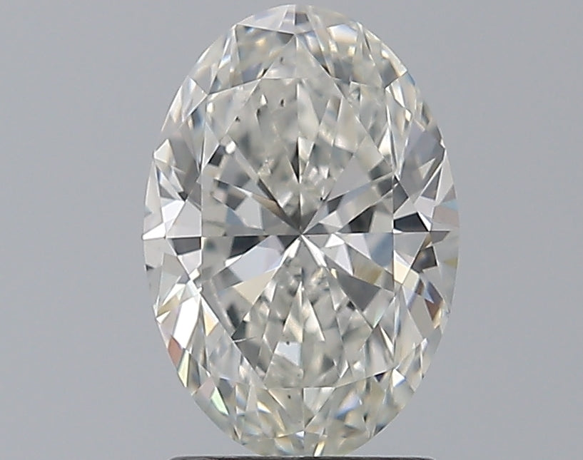1.7 Carat Oval Natural Diamond with  Cut Diamond in 14KT  view 1
