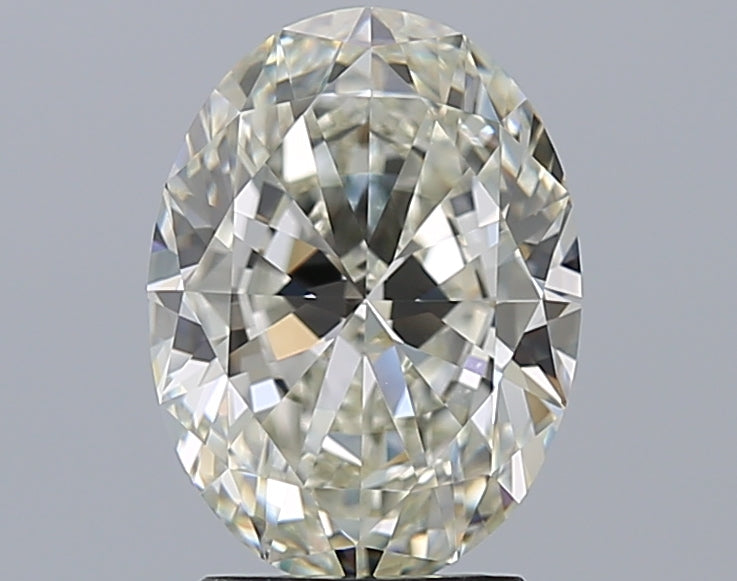 2.5 Carat Oval Natural Diamond with  Cut Diamond in 14KT  view 1
