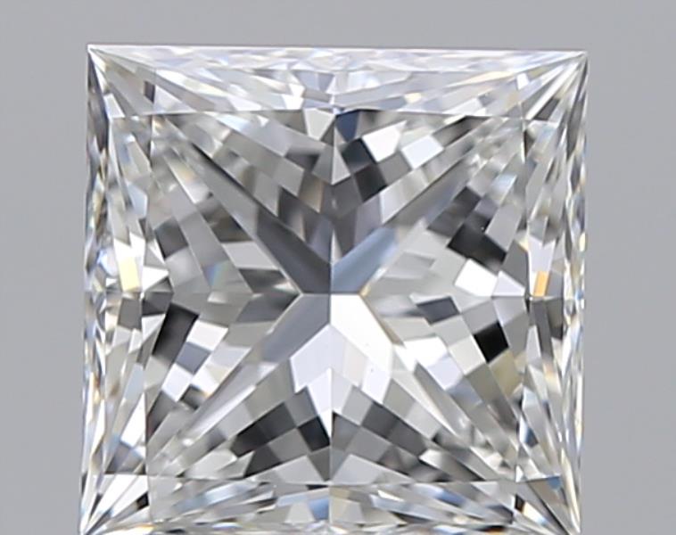 1.51 Carat Princess Natural Diamond with  Cut Diamond in 14KT  view 1

