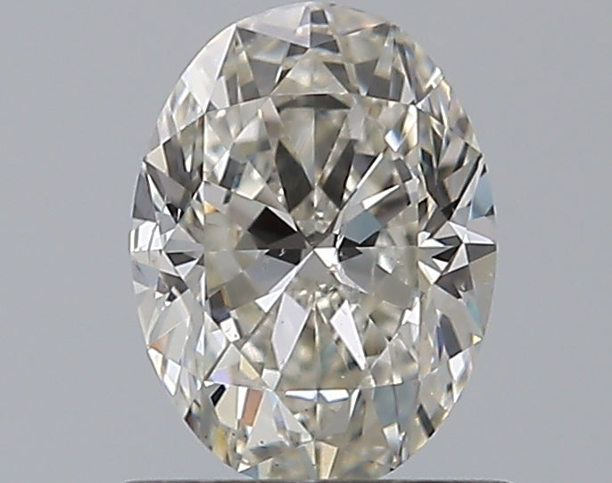 0.8 Carat Oval Natural Diamond with  Cut Diamond in 14KT  view 1
