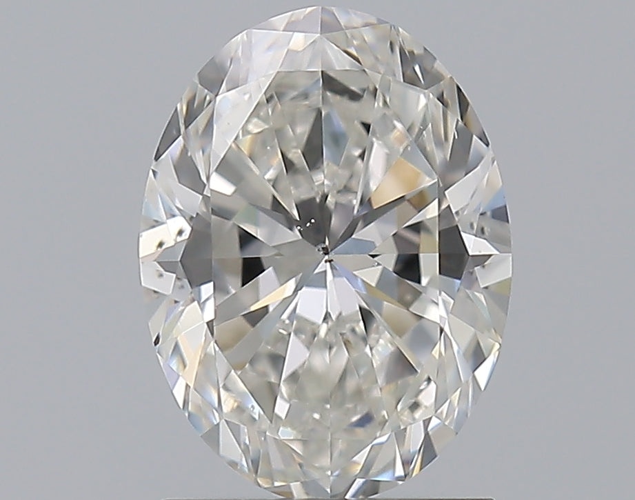 1.51 Carat Oval Natural Diamond with  Cut Diamond in 14KT  view 1
