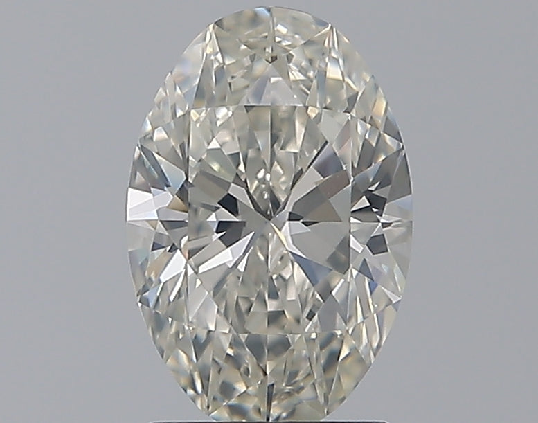 1.6 Carat Oval Natural Diamond with  Cut Diamond in 14KT  view 1

