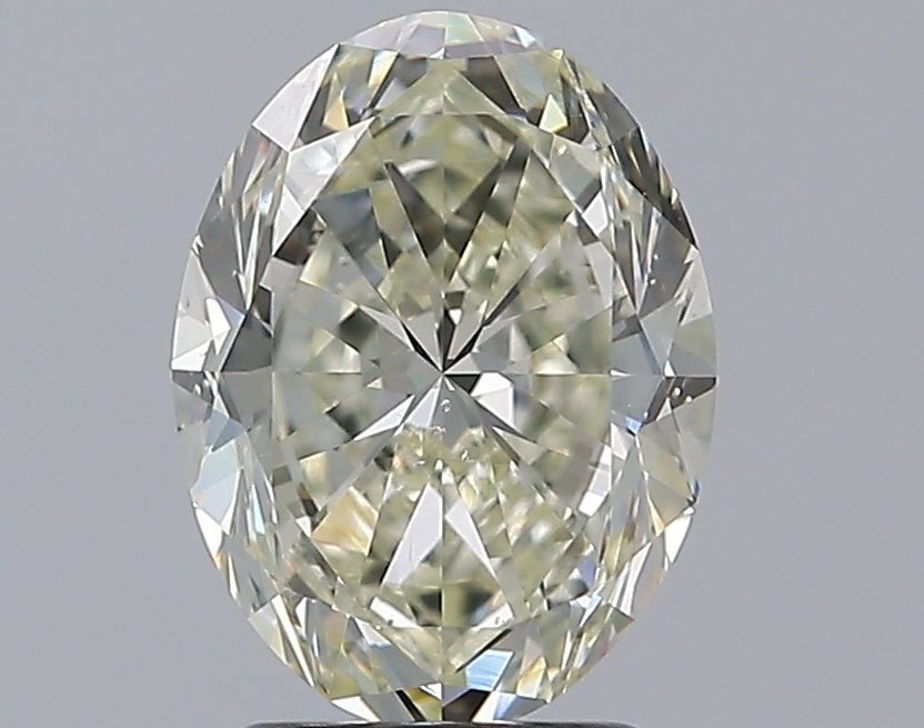 2.51 Carat Oval Natural Diamond with  Cut Diamond in 14KT  view 1
