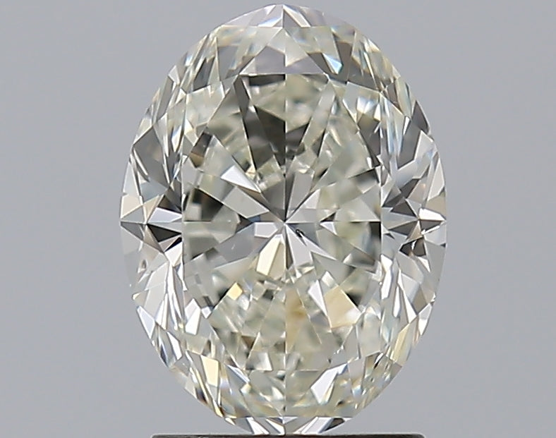 2.01 Carat Oval Natural Diamond with  Cut Diamond in 14KT  view 1
