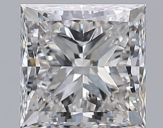 1.63 Carat Princess Natural Diamond with  Cut Diamond in 14KT  view 1
