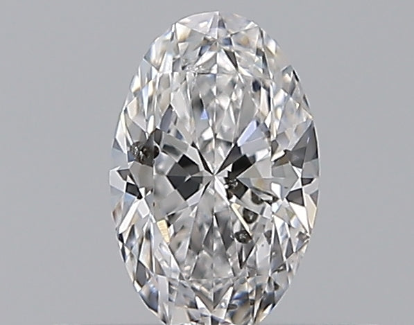 0.3 Carat Oval Natural Diamond with  Cut Diamond in 14KT  view 1
