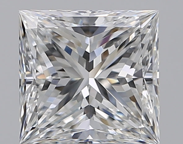 1.6 Carat Princess Natural Diamond with  Cut Diamond in 14KT  view 1
