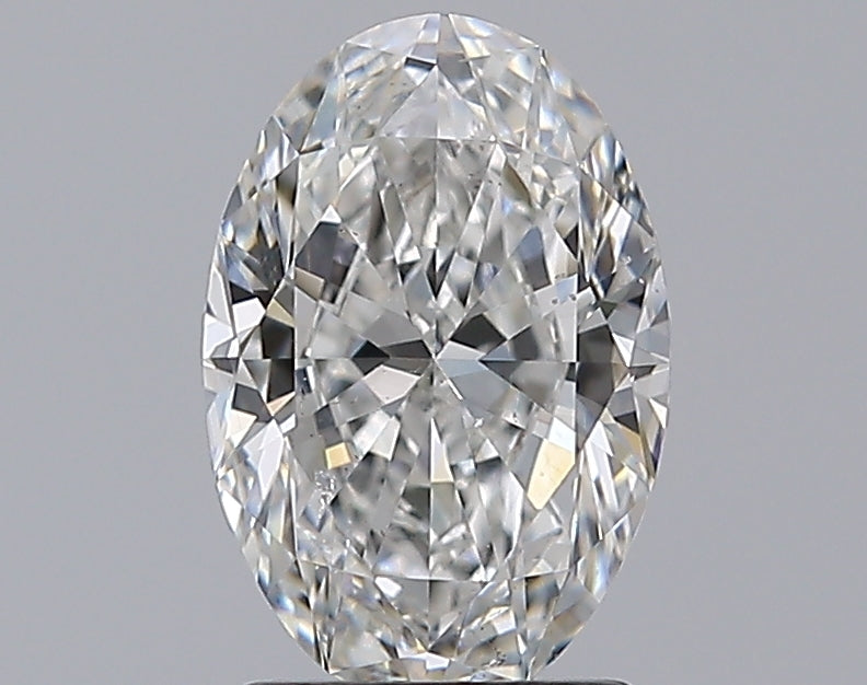 1.7 Carat Oval Natural Diamond with  Cut Diamond in 14KT  view 1
