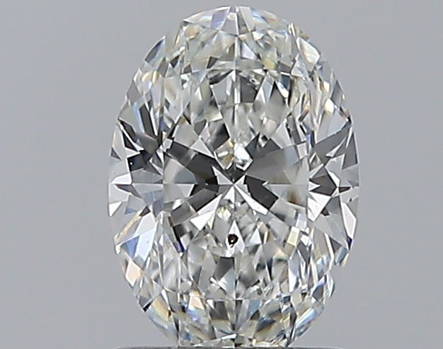 0.92 Carat Oval Natural Diamond with  Cut Diamond in 14KT  view 1
