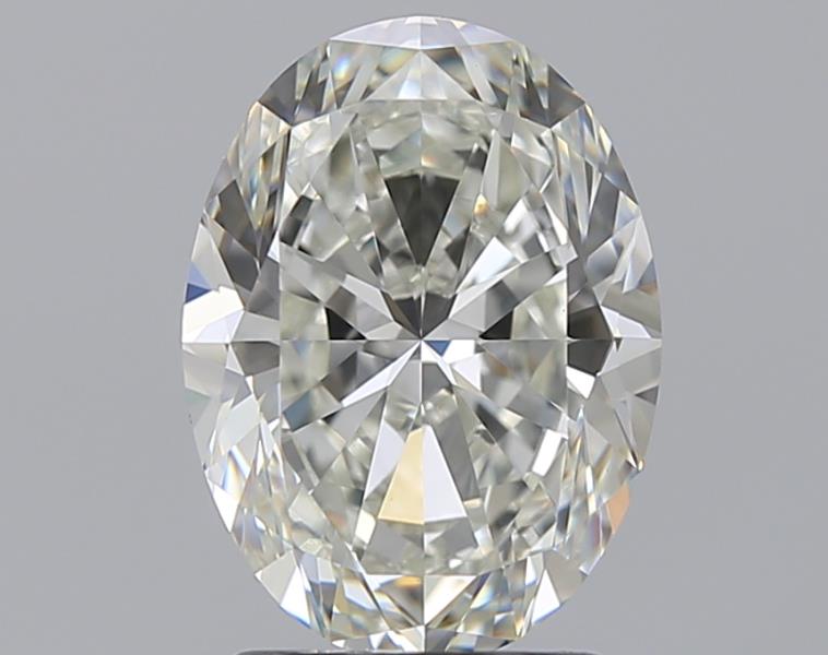 2.0 Carat Oval Natural Diamond with  Cut Diamond in 14KT  view 1
