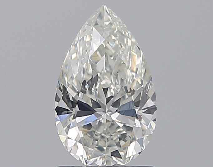 1.35 Carat Pear Natural Diamond with  Cut Diamond in 14KT  view 1
