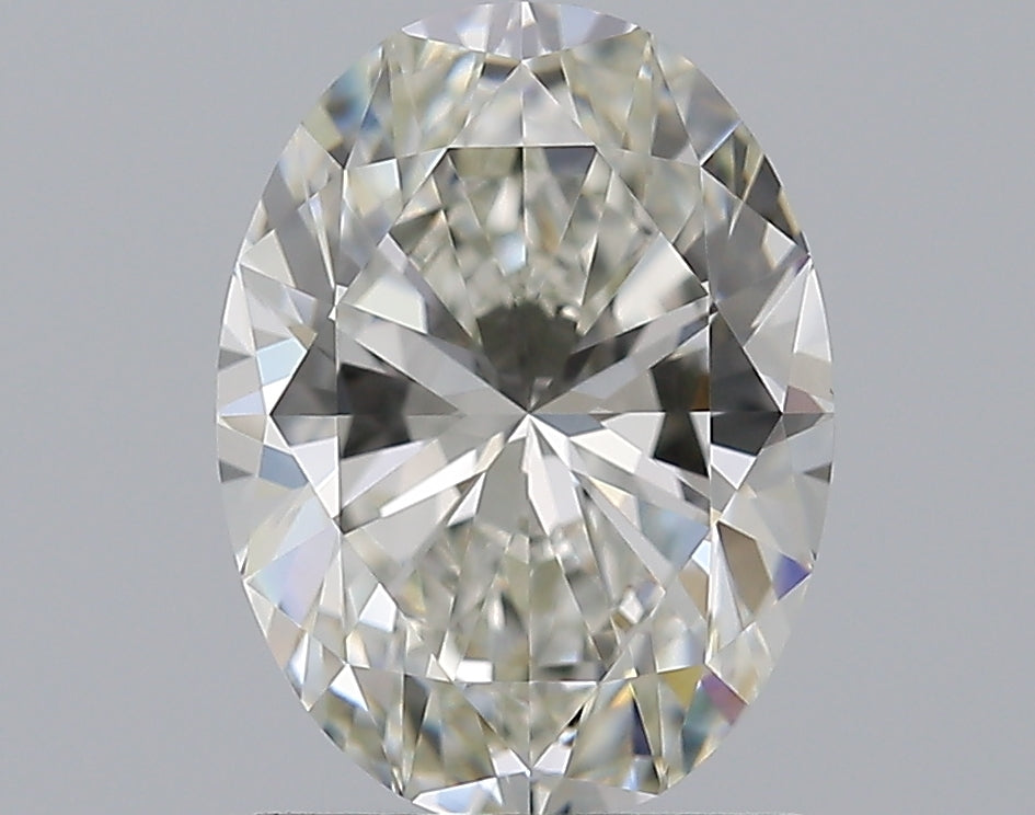 1.51 Carat Oval Natural Diamond with  Cut Diamond in 14KT  view 1
