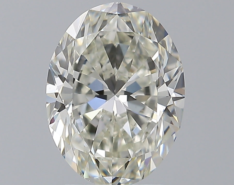 2.2 Carat Oval Natural Diamond with  Cut Diamond in 14KT  view 1
