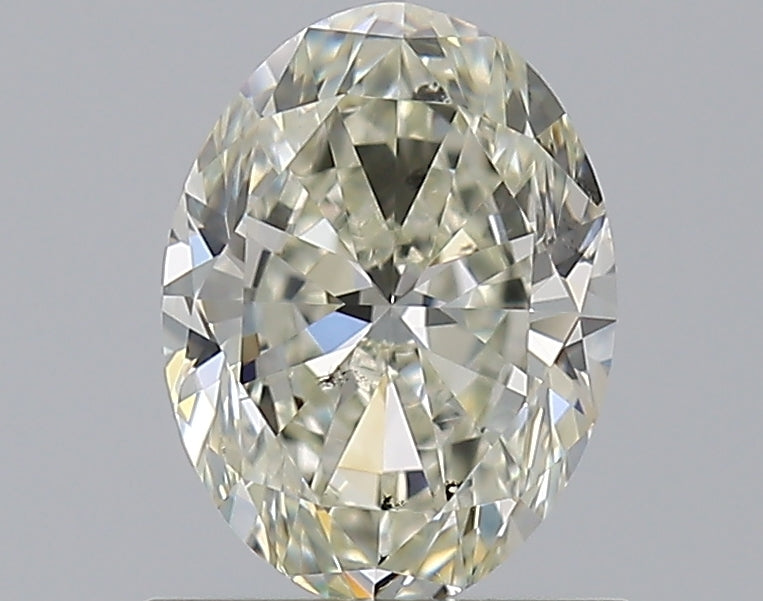 0.96 Carat Oval Natural Diamond with  Cut Diamond in 14KT  view 1
