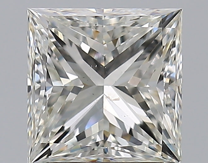2.51 Carat Princess Natural Diamond with  Cut Diamond in 14KT  view 1
