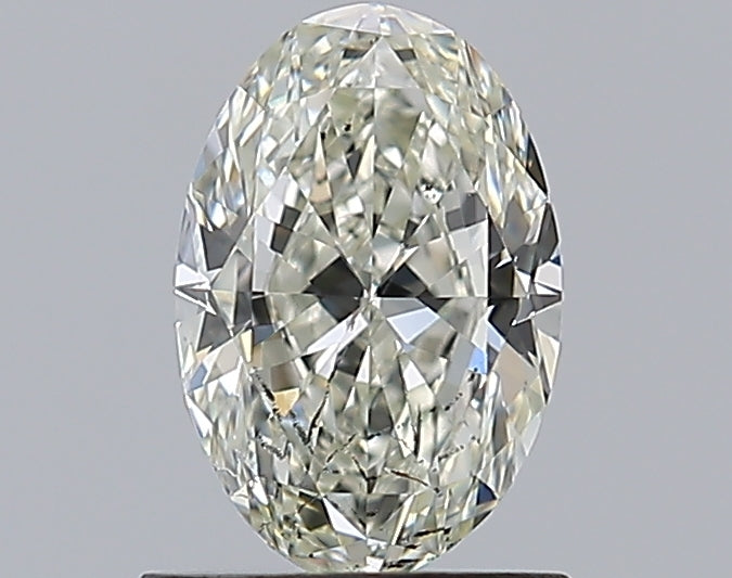 1.0 Carat Oval Natural Diamond with  Cut Diamond in 14KT  view 1
