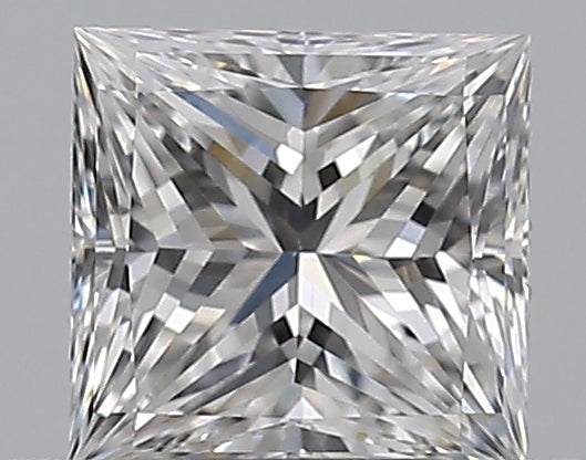 0.46 Carat Princess Natural Diamond with  Cut Diamond in 14KT  view 1
