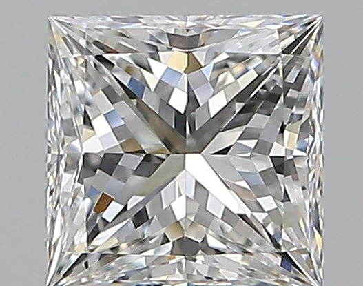1.5 Carat Princess Natural Diamond with  Cut Diamond in 14KT  view 1

