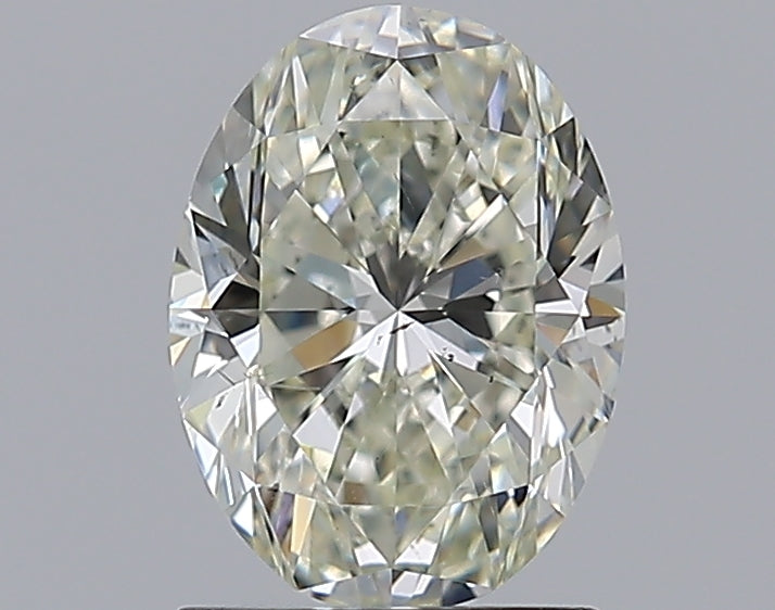 1.5 Carat Oval Natural Diamond with  Cut Diamond in 14KT  view 1
