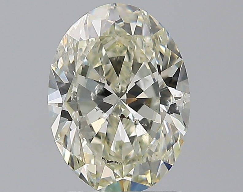 1.87 Carat Oval Natural Diamond with  Cut Diamond in 14KT  view 1
