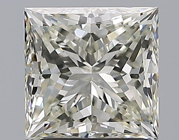 2.05 Carat Princess Natural Diamond with  Cut Diamond in 14KT  view 1
