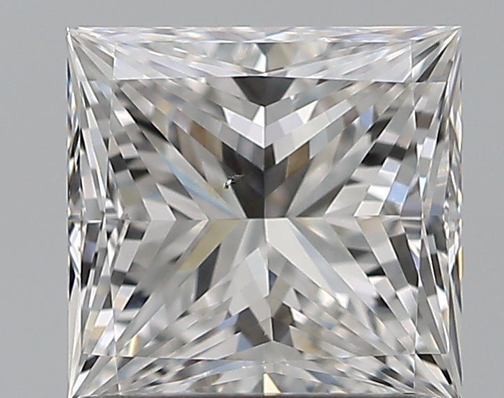 1.01 Carat Princess Natural Diamond with  Cut Diamond in 14KT  view 1
