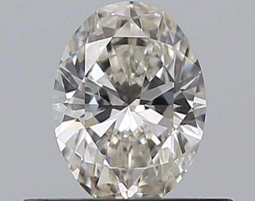 0.4 Carat Oval Natural Diamond with  Cut Diamond in 14KT  view 1
