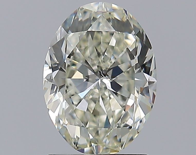 1.7 Carat Oval Natural Diamond with  Cut Diamond in 14KT  view 1
