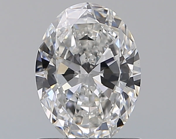 0.96 Carat Oval Natural Diamond with  Cut Diamond in 14KT  view 1

