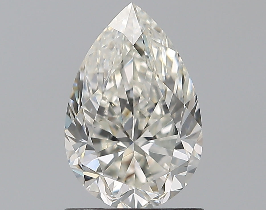 1.2 Carat Pear Natural Diamond with  Cut Diamond in 14KT  view 1
